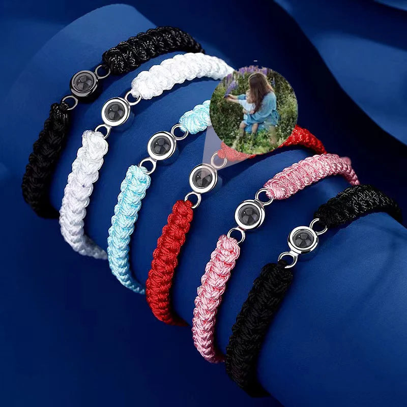 🖤 Memory Projection Bracelet – Personalized Photo Inside