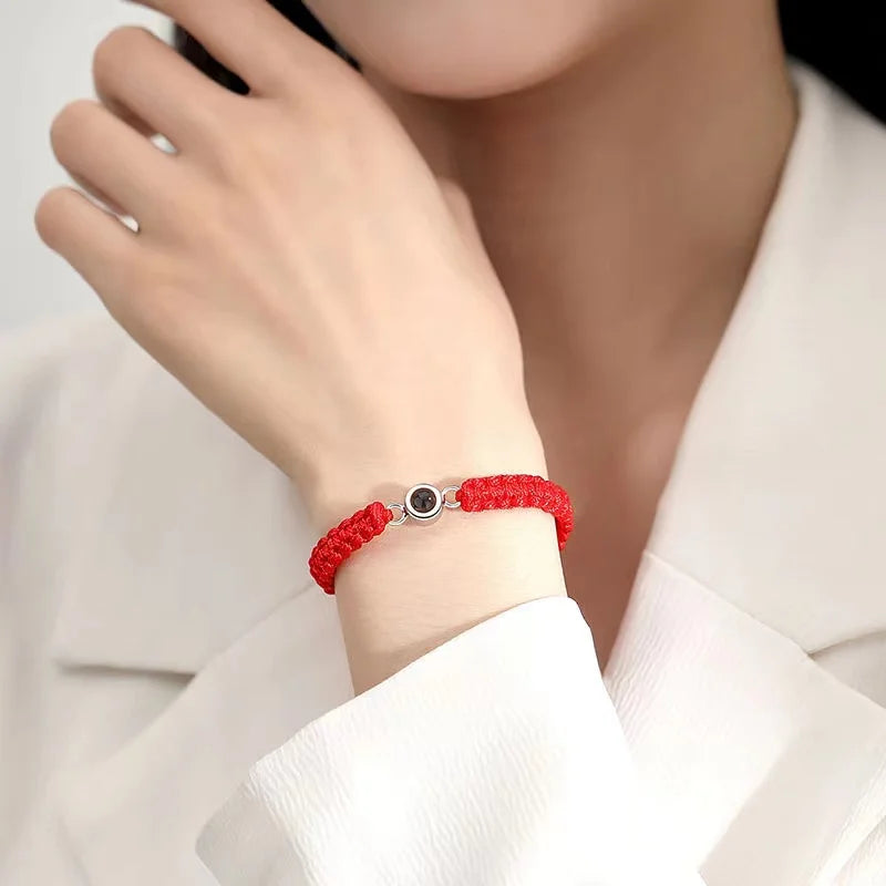 🖤 Memory Projection Bracelet – Personalized Photo Inside