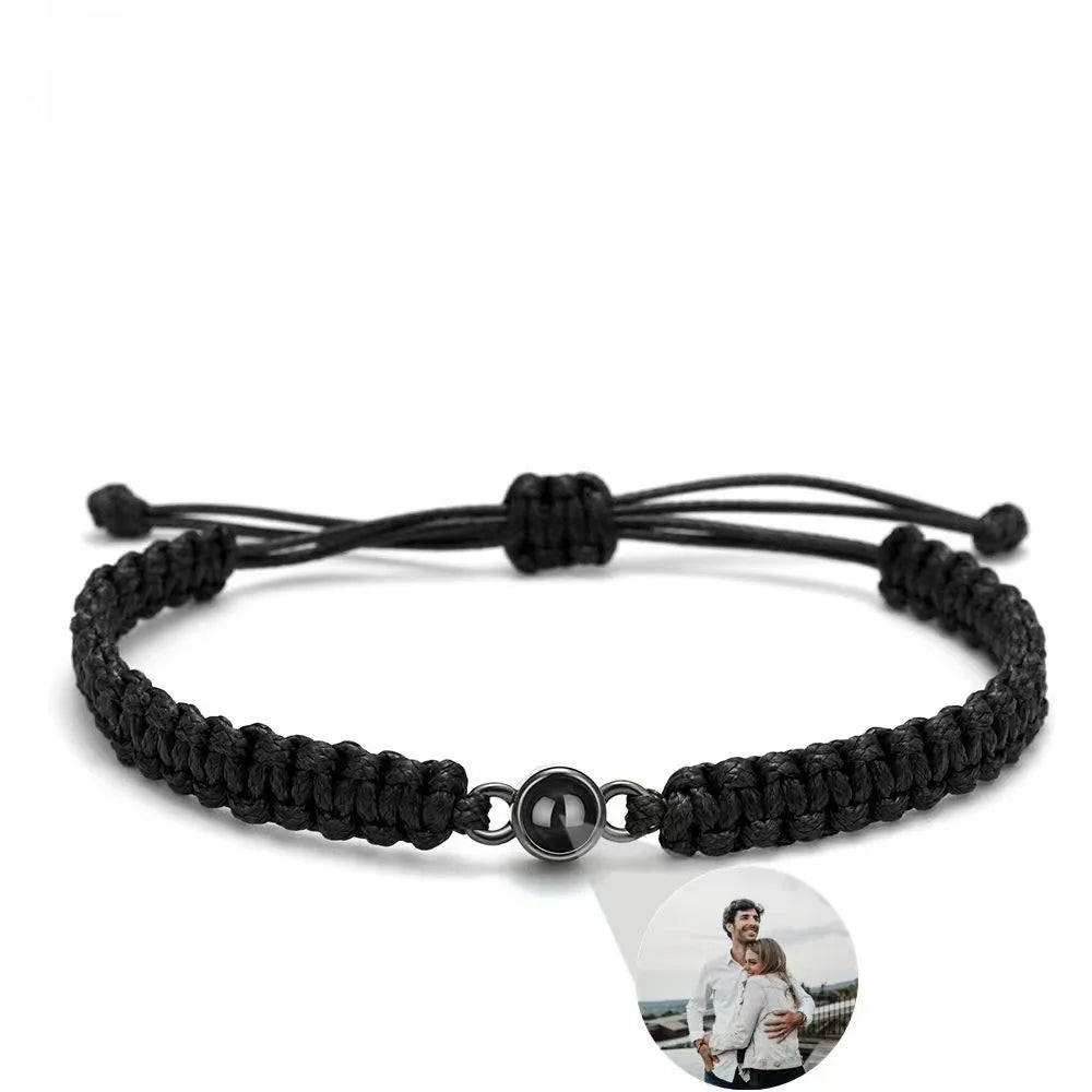 🖤 Memory Projection Bracelet – Personalized Photo Inside