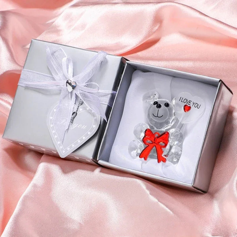 🐻 Crystal Bear of Love – Personalized Glass Keepsake
