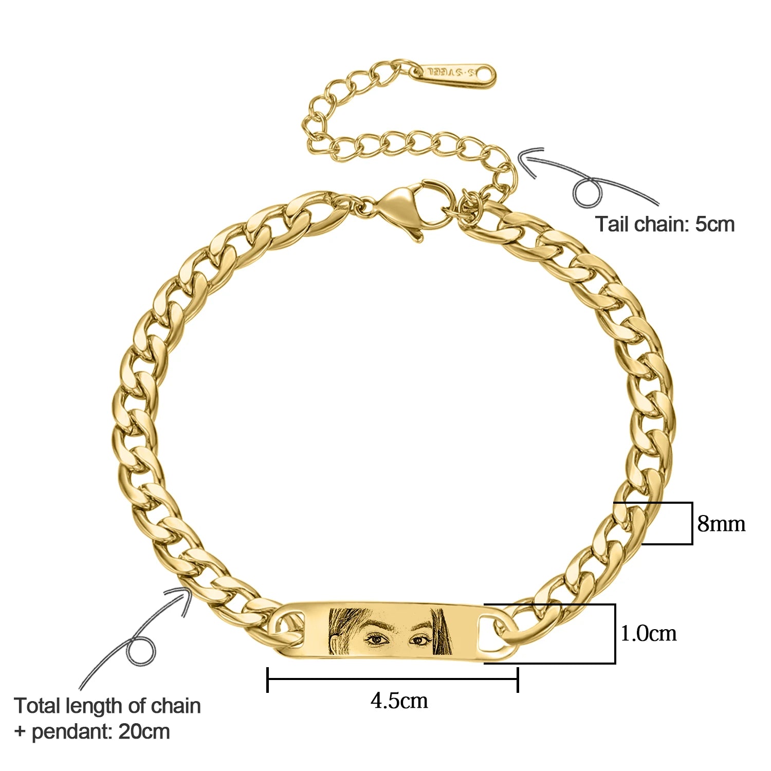 👁️ Soul Eye Bracelet – Personalized Eye Photo Jewelry