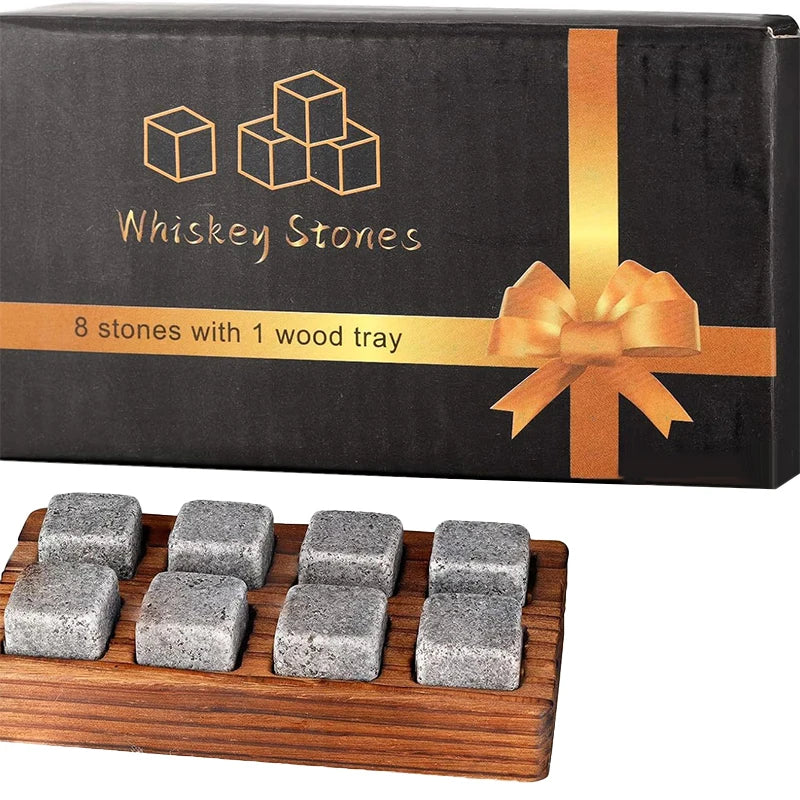 🥃 Gentleman’s Whiskey Gift Set – Glasses & Stones Box