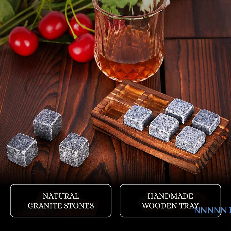 🥃 Gentleman’s Whiskey Gift Set – Glasses & Stones Box