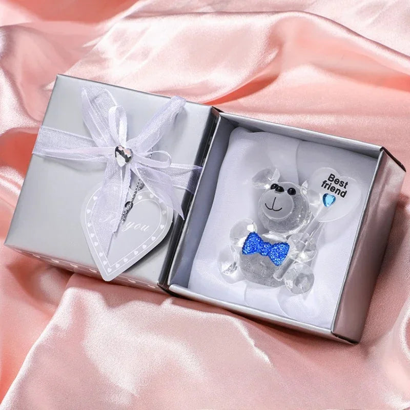 🐻 Crystal Bear of Love – Personalized Glass Keepsake