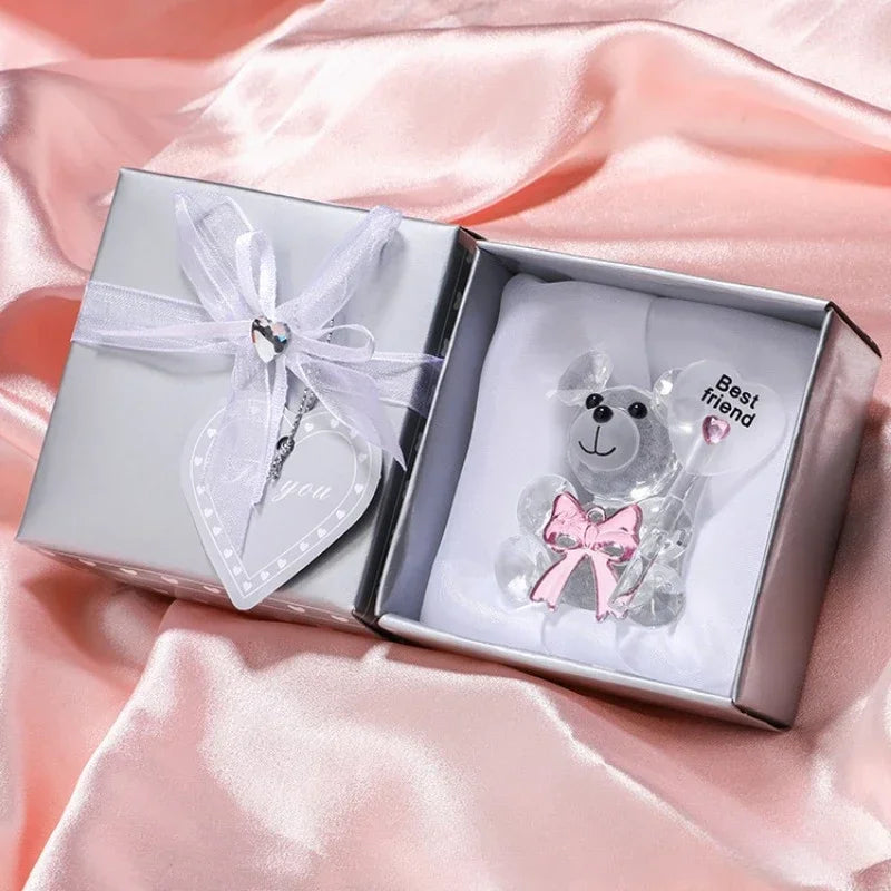 🐻 Crystal Bear of Love – Personalized Glass Keepsake