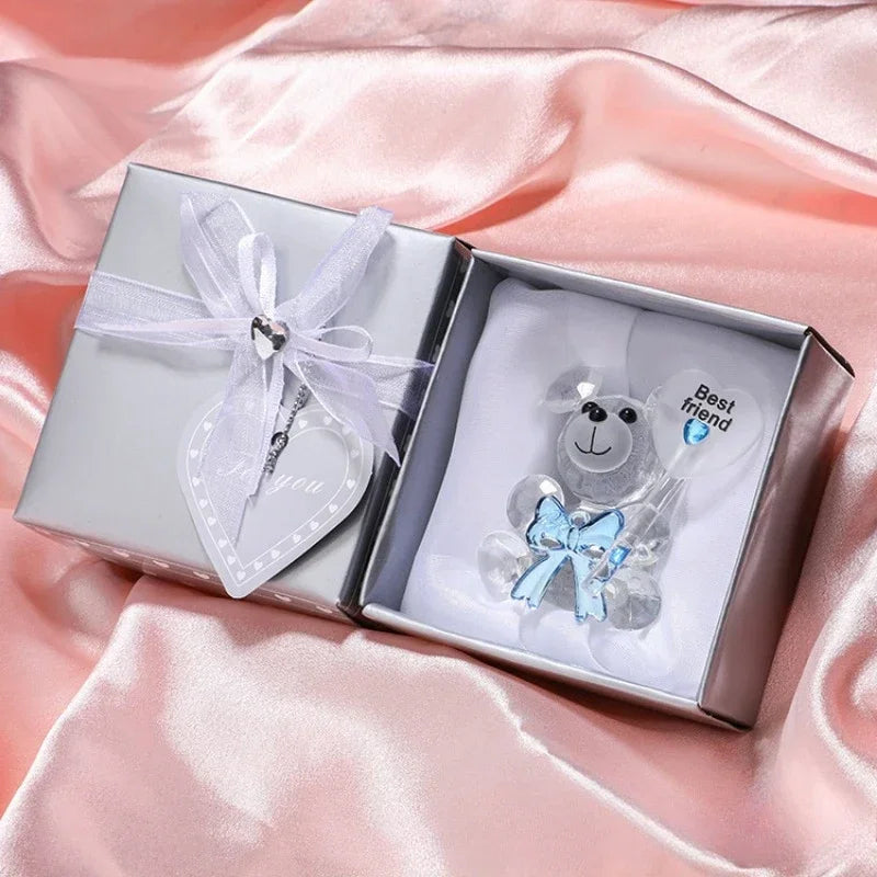 🐻 Crystal Bear of Love – Personalized Glass Keepsake