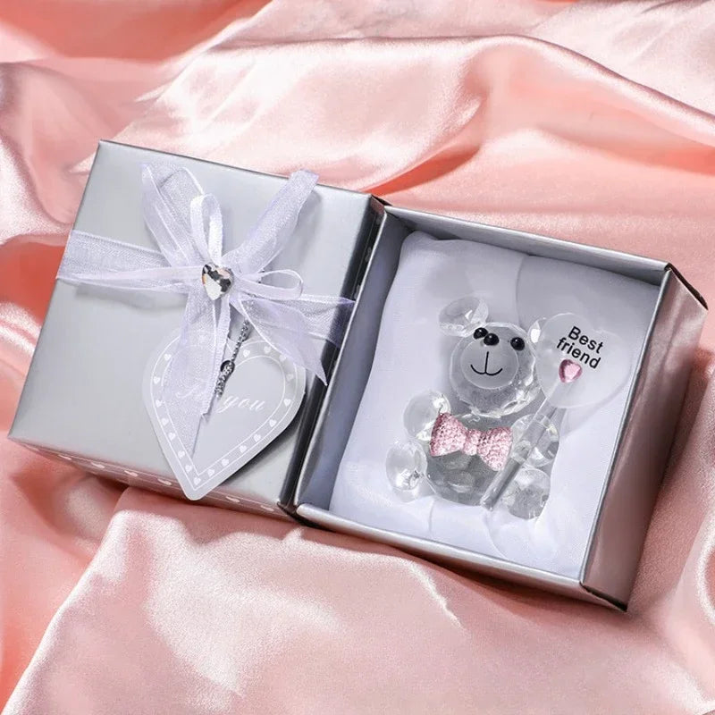 🐻 Crystal Bear of Love – Personalized Glass Keepsake